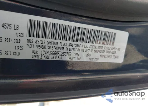 2015 Jeep Patriot Sport from USA, damaged, VIN 1C4NJRBB8FD268768